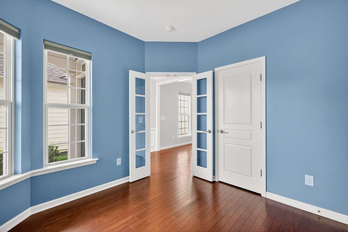 French doors on office/den