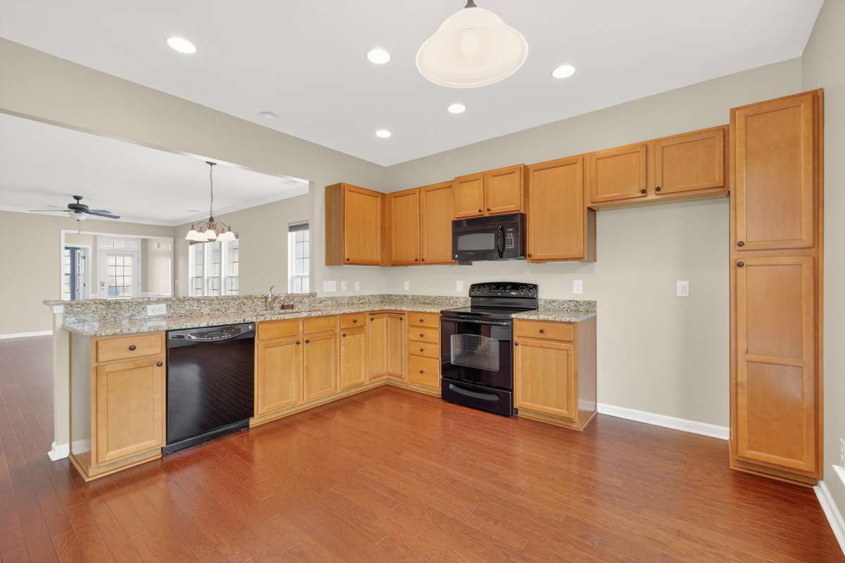 Microwave, range, and dishwasher