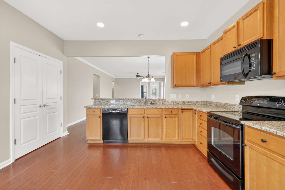 Open concept from kitchen to great room area