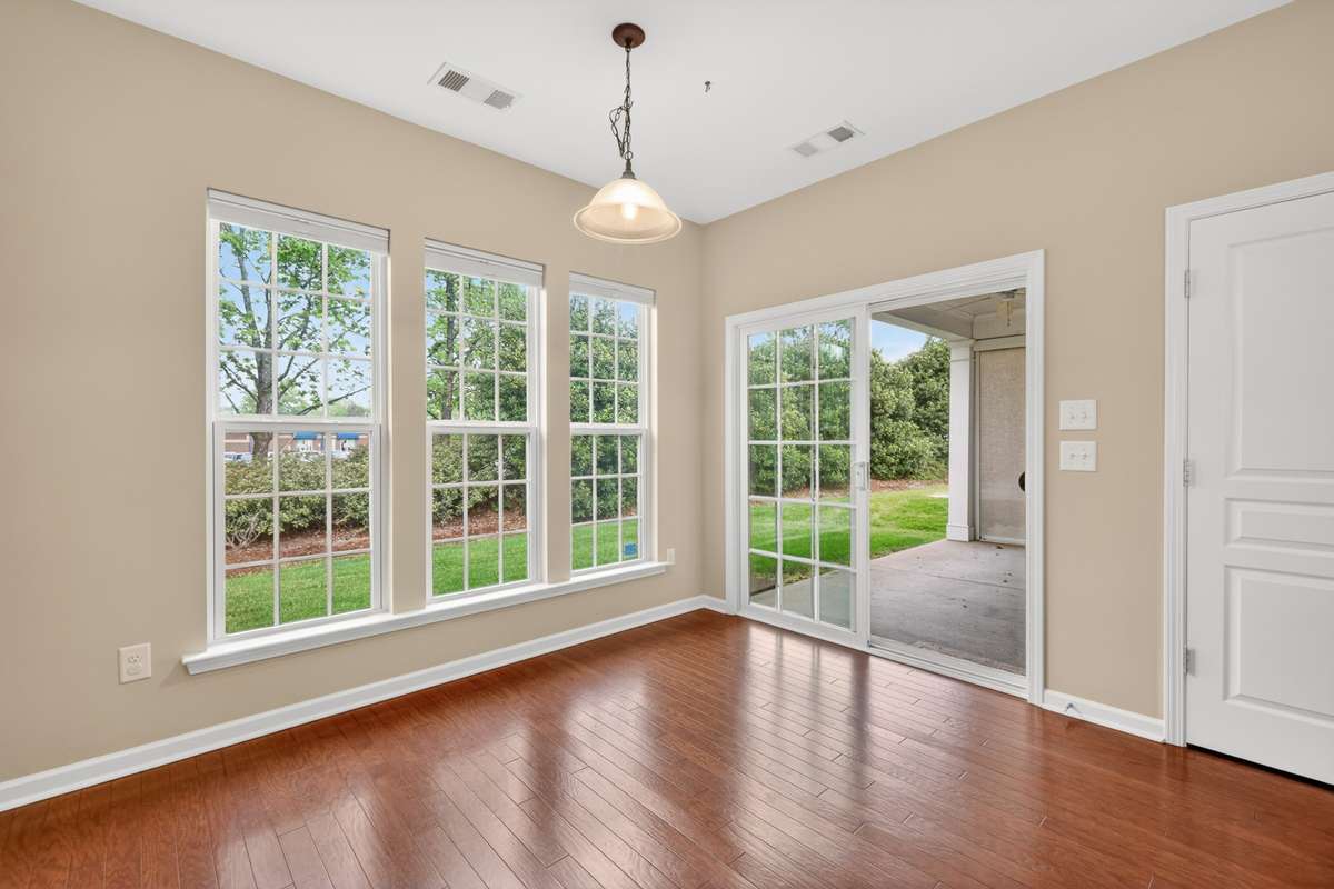 View to covered back patio