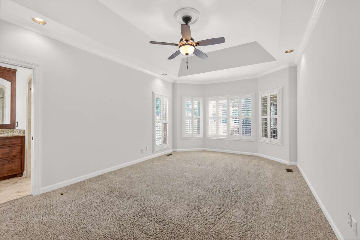 Owners Bedroom with pan ceiling