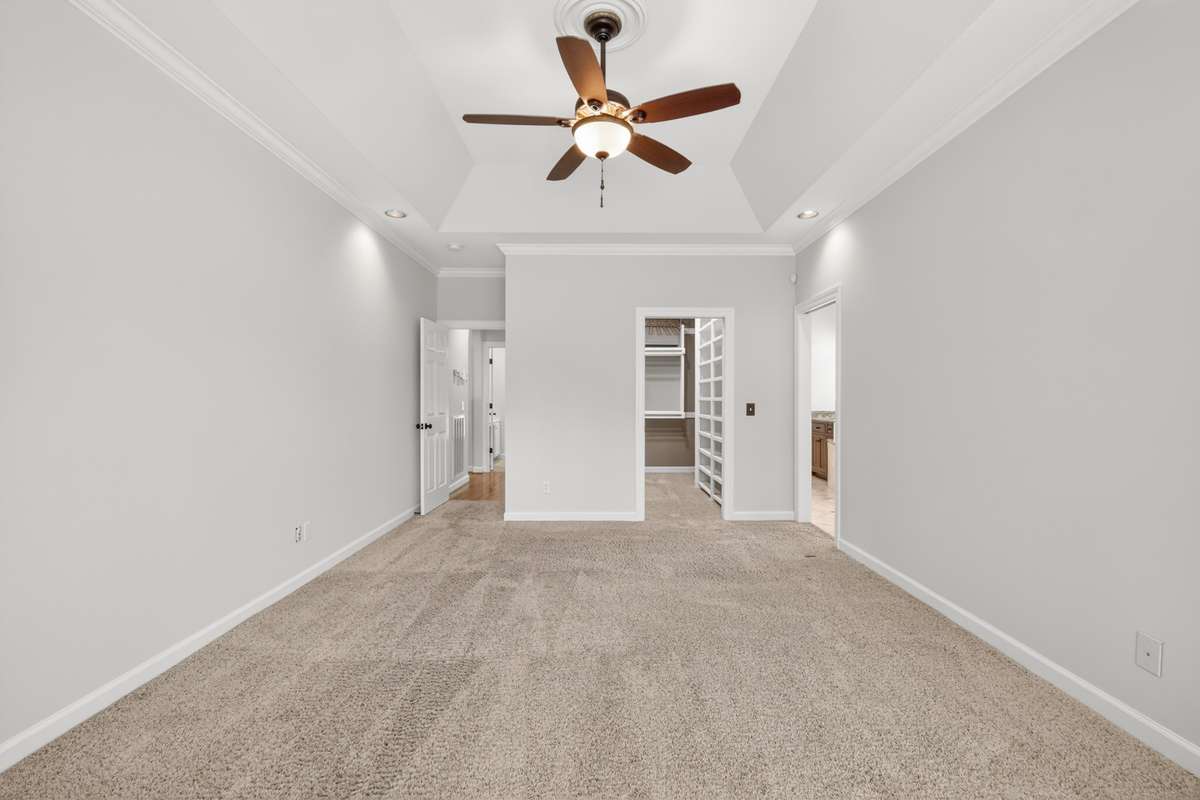Owners Bedroom with pan ceiling