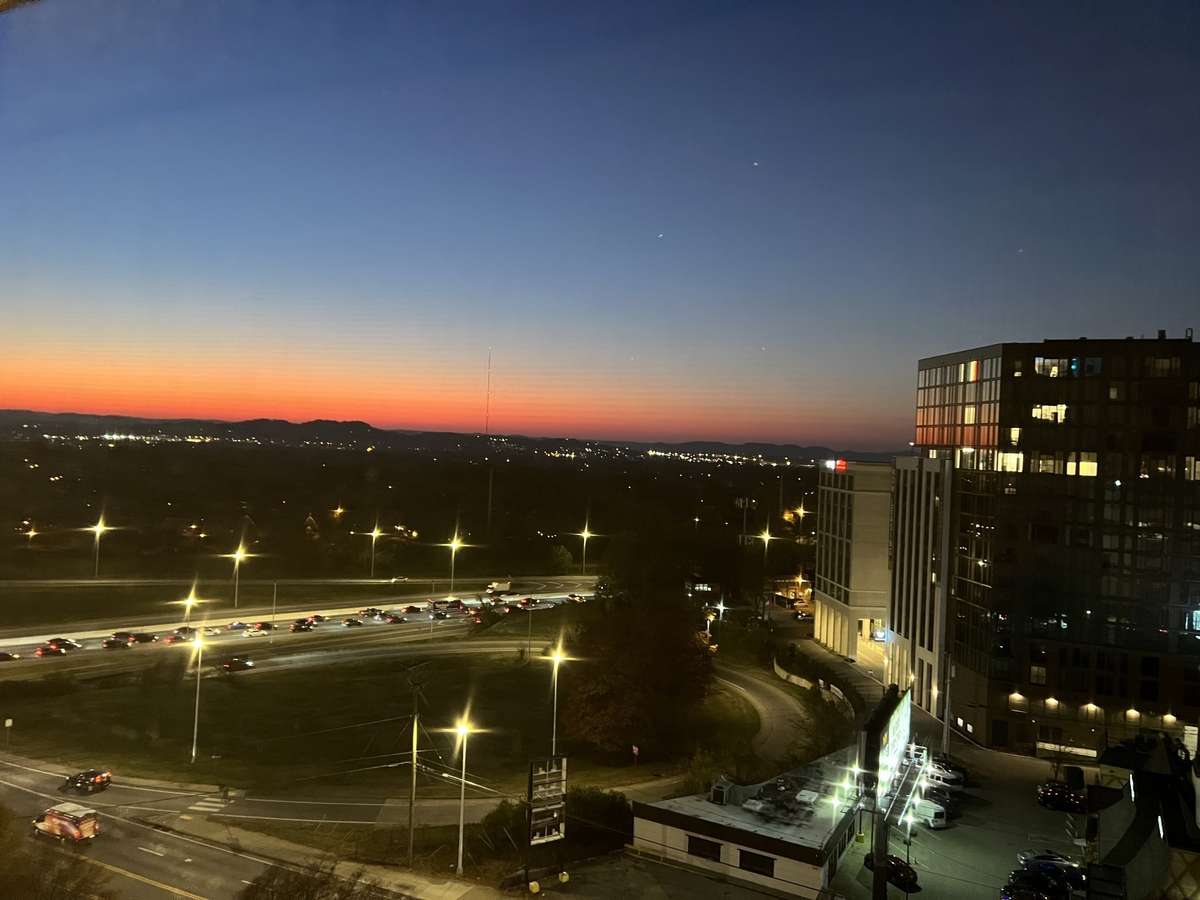 Sunset view from the primary bedroom.