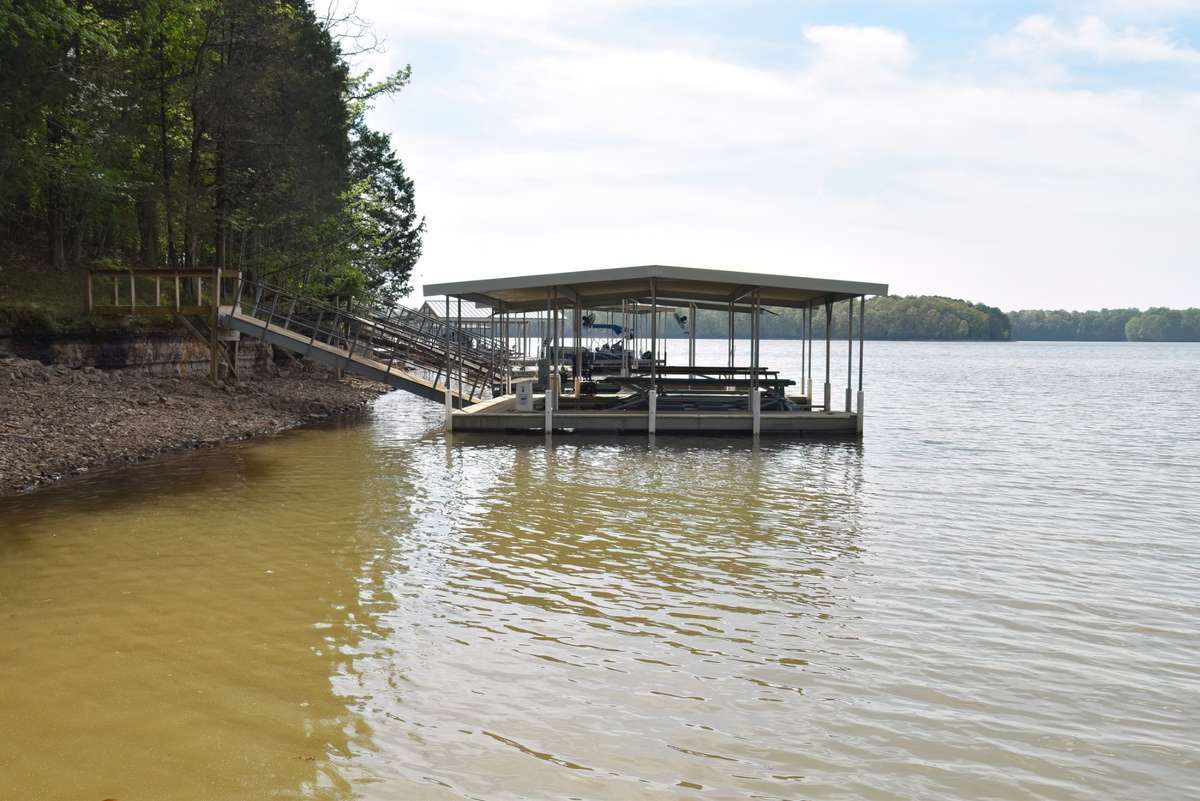 Members of the HOA in Pine Bluff Cabin Site Development can get on a wait list to use these boat slips.