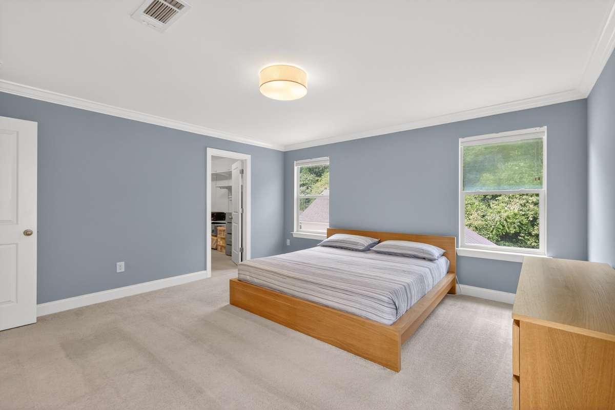 Spacious primary bedroom