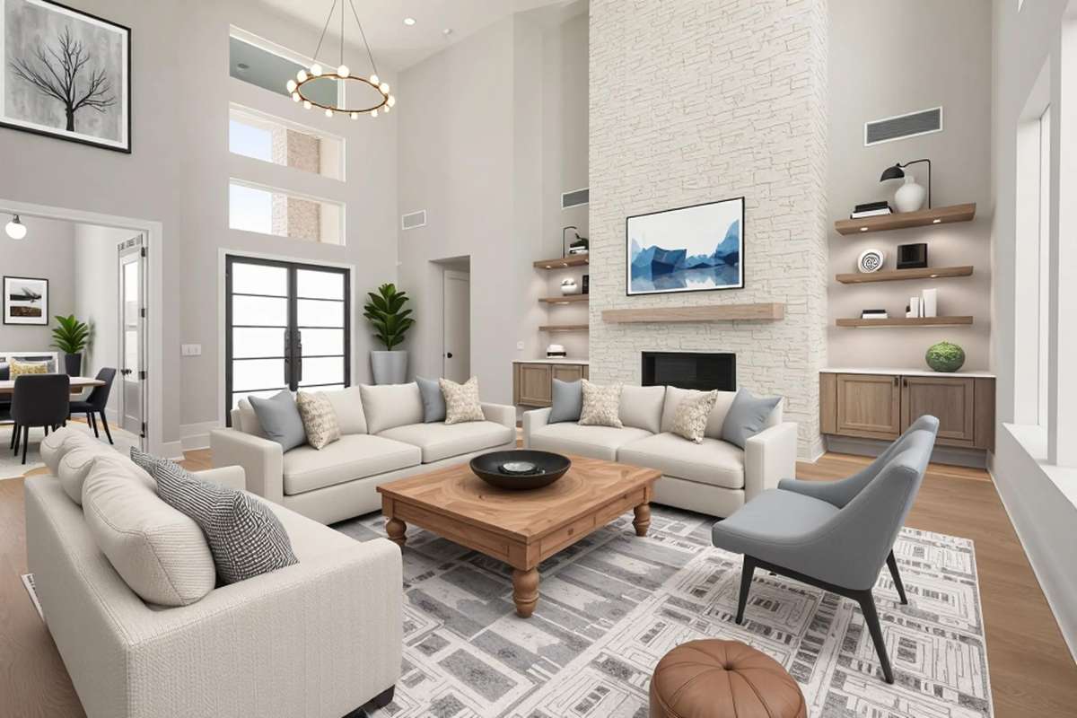 Live Beautifully Here. Actual Home — Virtually Staged for Inspiration Only and to Showcase How Space Can Be Used & Furnished.
