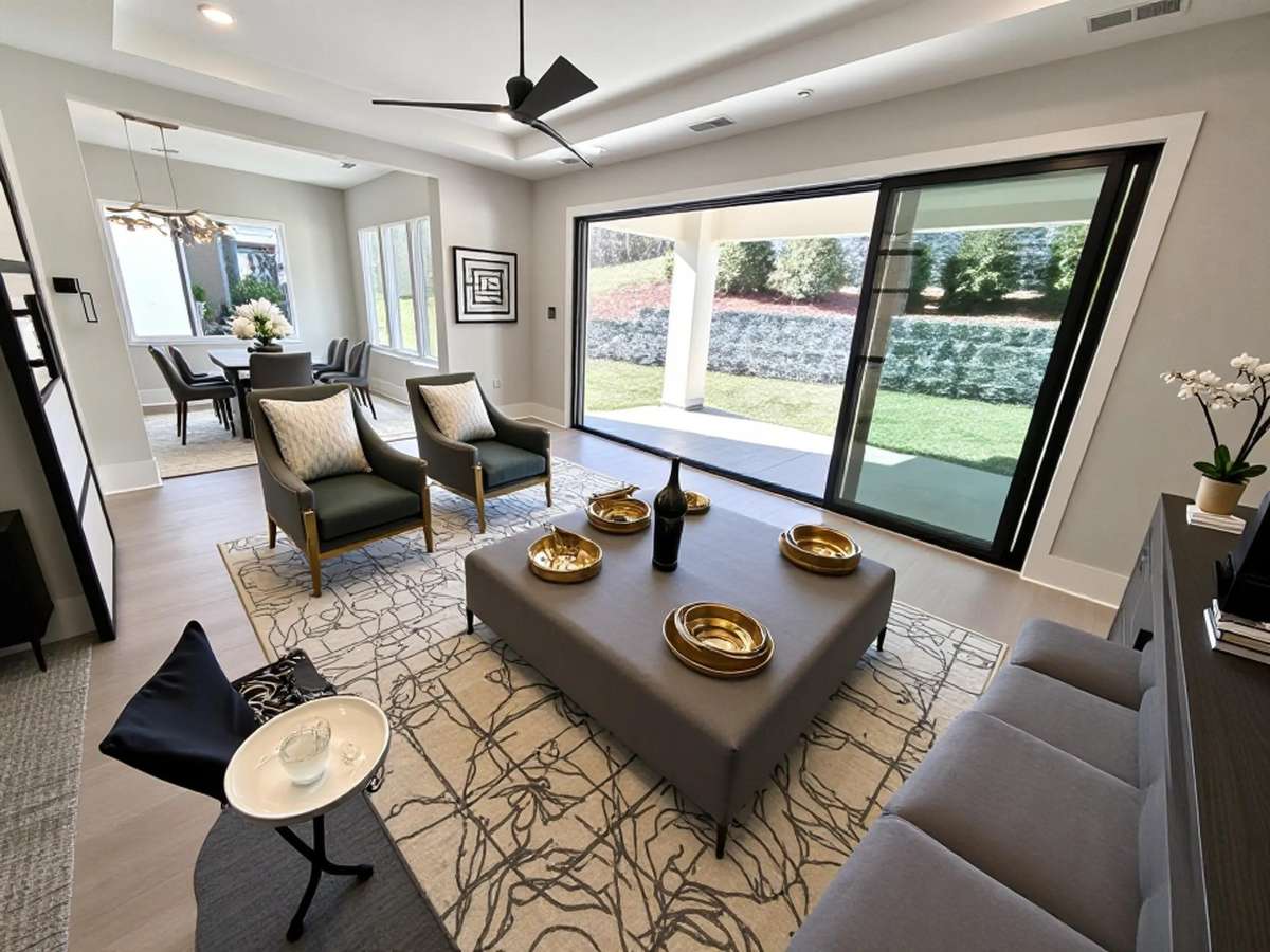 Whether you’re watching the big game on the big screen, playing pool with friends, or hosting family movie night, these spaces provide the ultimate retreat for recreation & relaxation. Actual Home — Downstairs Game Room — Virtually Staged