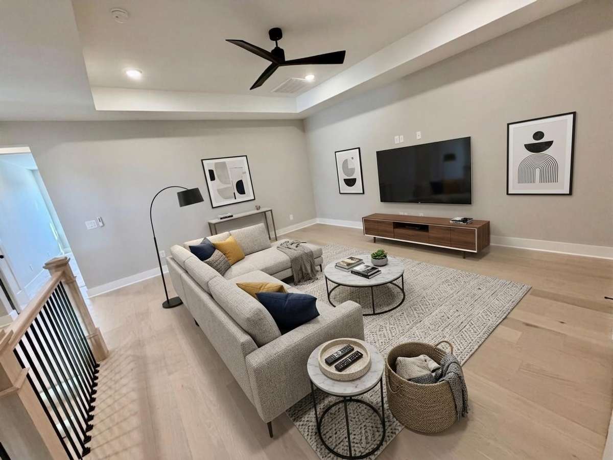 Actual Home — Upstairs Bonus / Recreation Room — Virtually Staged for Inspiration and to Showcase How Space Can Be Used