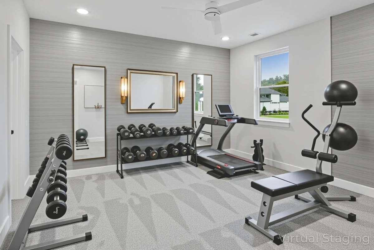 Virtually Staged Photo for Inspiration Only and to Showcase How Space Can Be Used & Furnished.