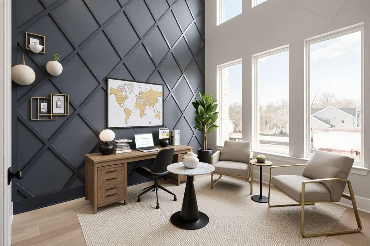Actual Home — Main Level Study — Virtually Staged