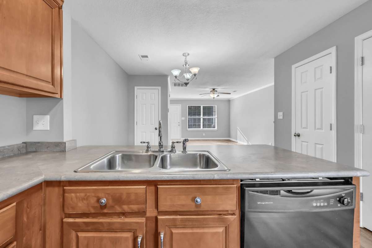The chef will have full view of the living space!