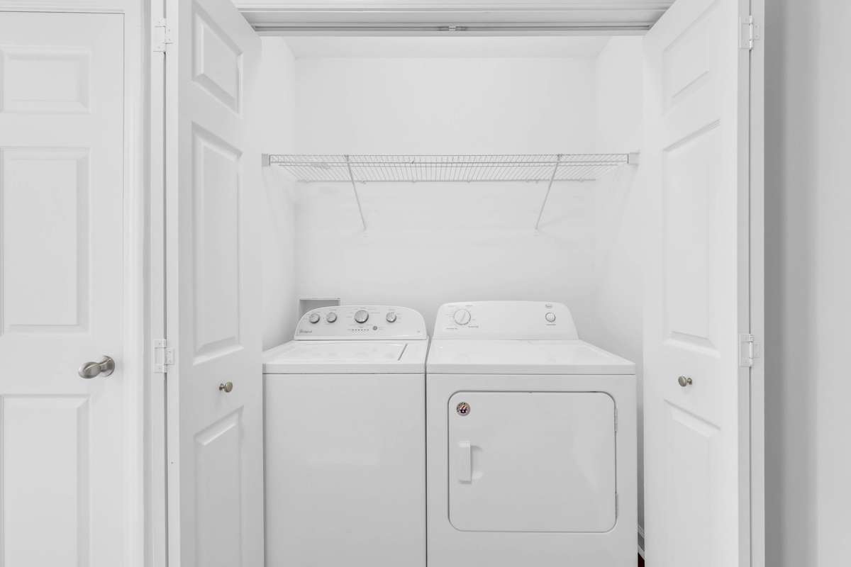 The washer and dryer will also convey.