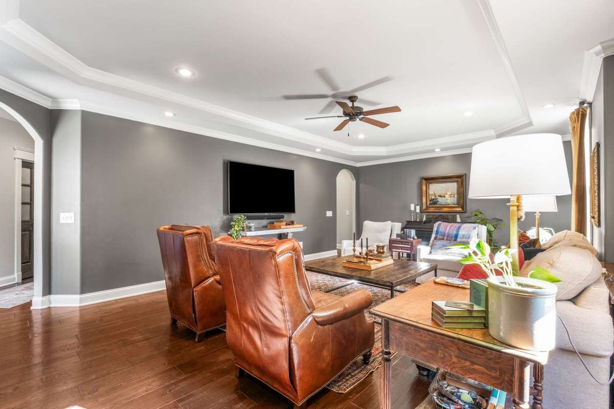 This is a really nice sized entertaining room for a large group on the main level