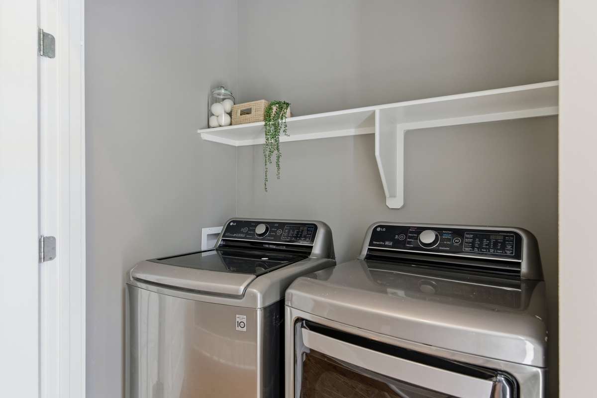First-floor laundry space.