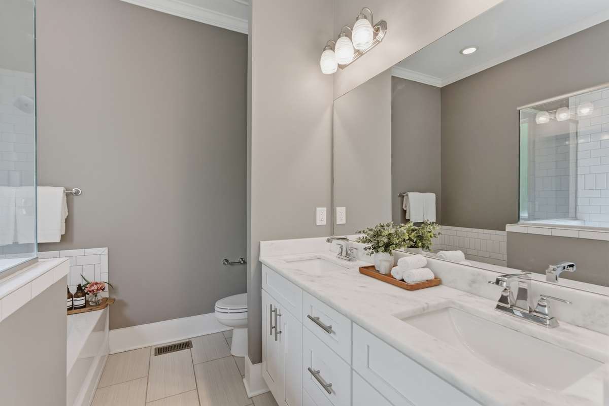Double vanity.