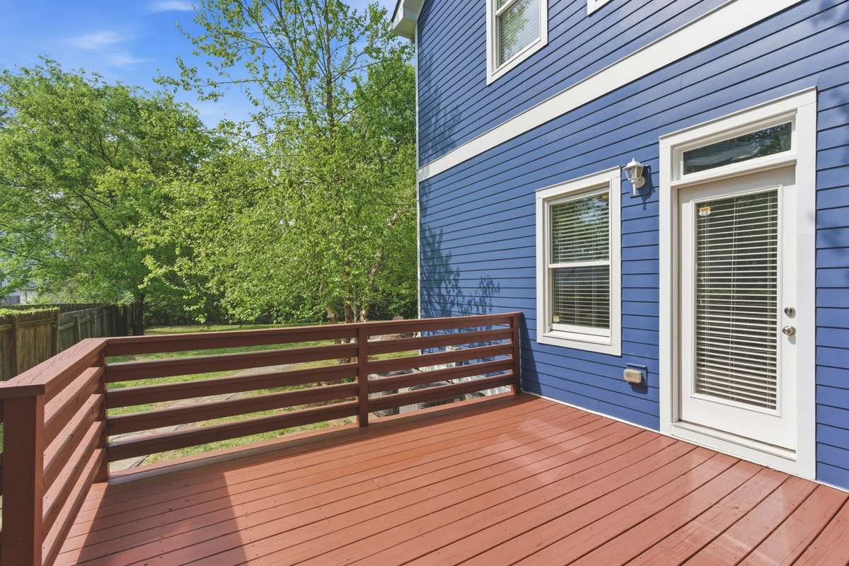 The perfect space for outdoor living extending into the backyard.