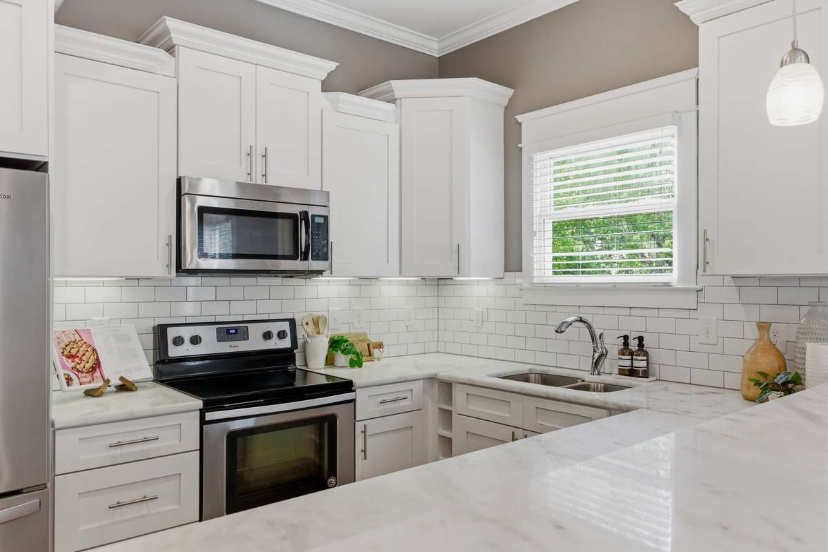 Plenty of countertop space.