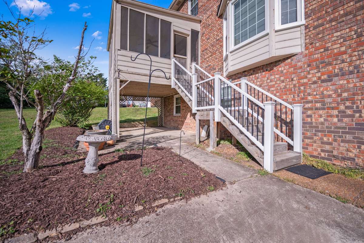 View of back covered porch