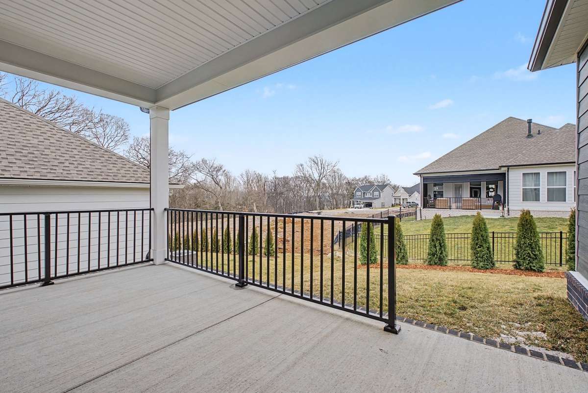 Large covered back patio.