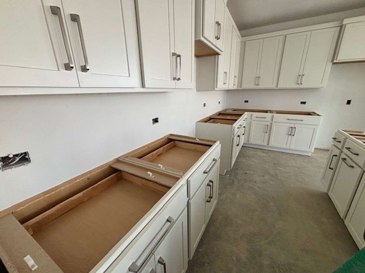 Ample cabinet and countertop space.
