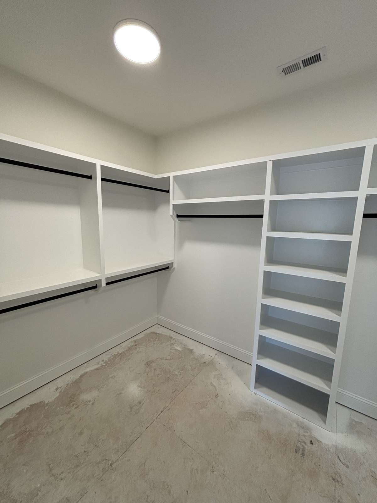 built ins (primary closet)