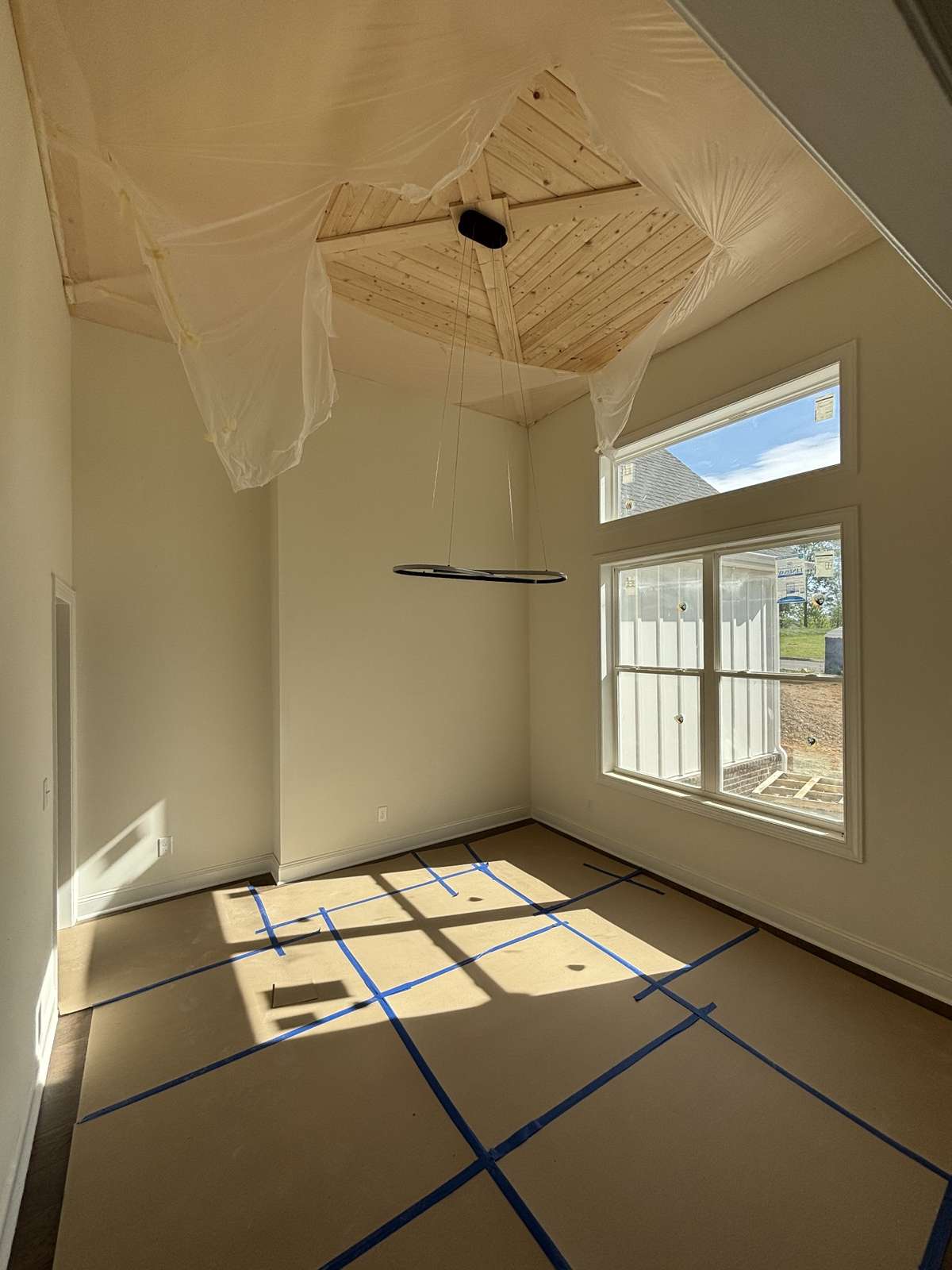 Dining/Office with tongue and groove ceiling