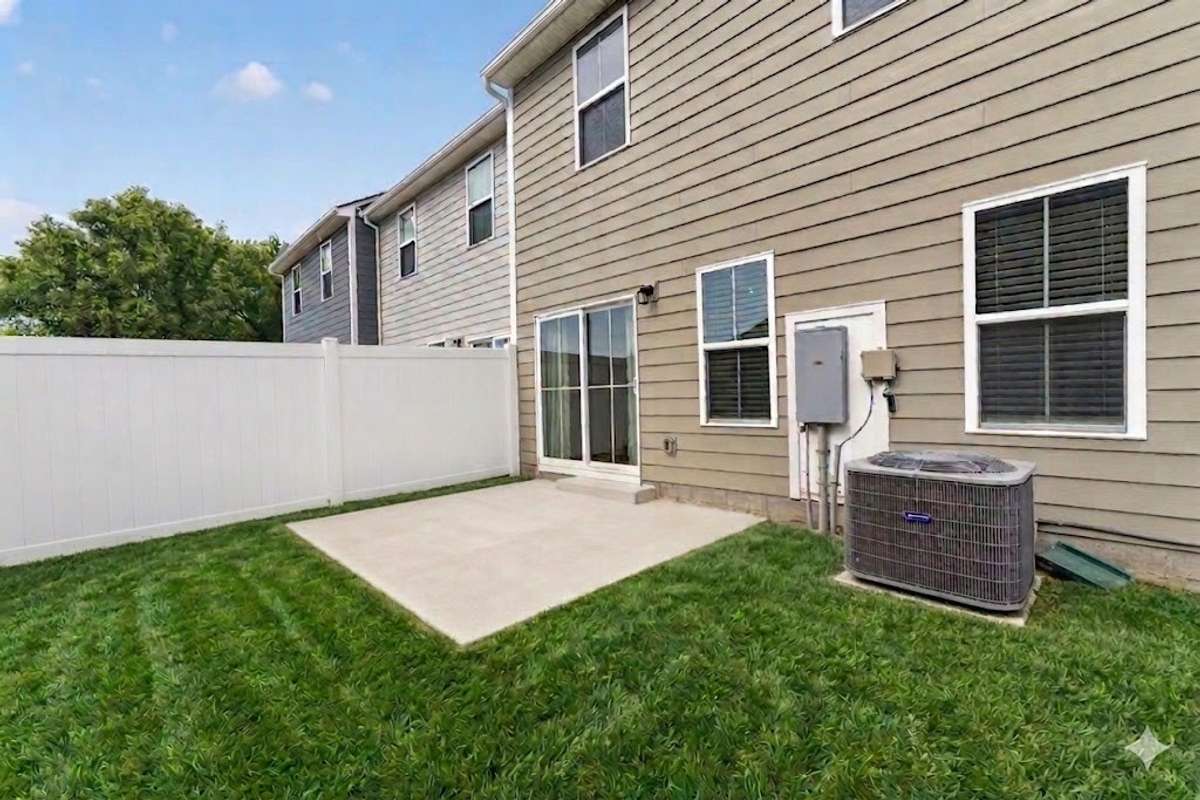 Backyard space and patio