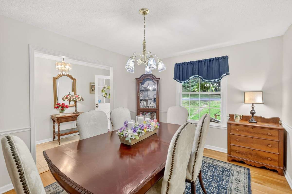 At the front of the home there's a formal dining room that easily accommodates seating for 8 people for special events, holidays, or even everyday meals.