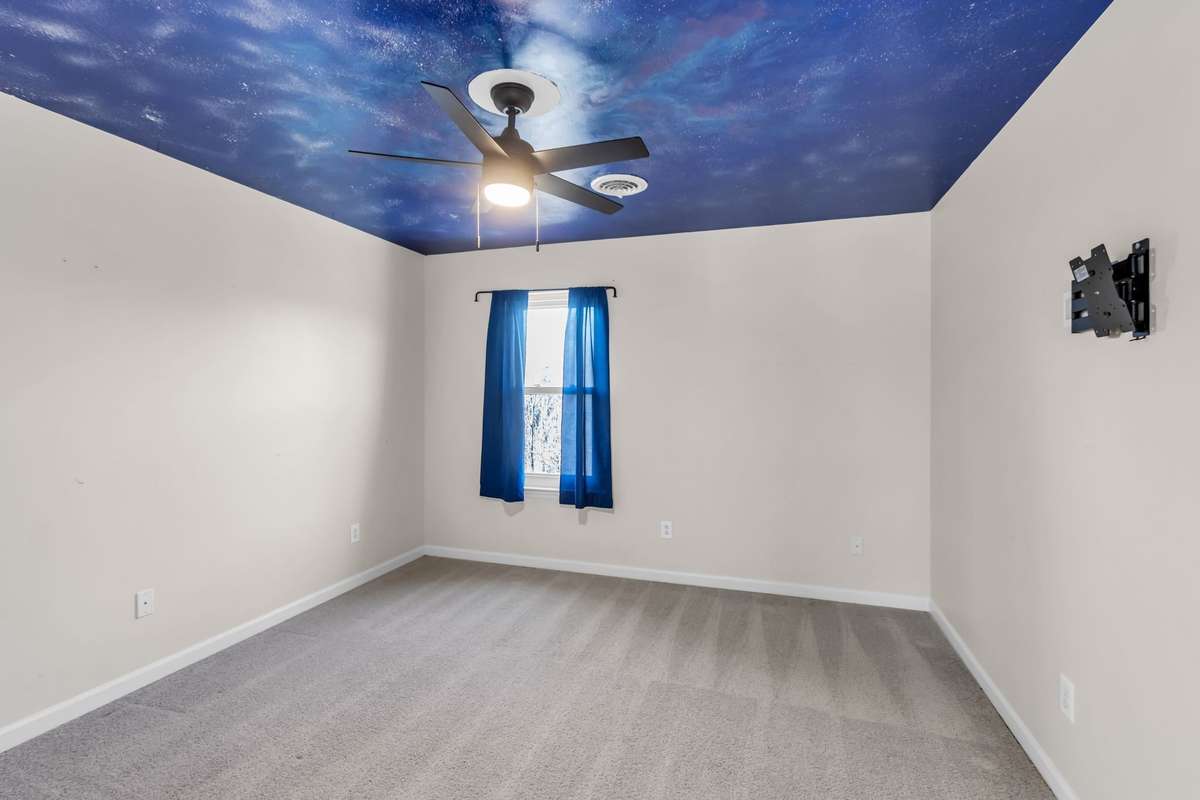 Ceiling was painted by local Murfreesboro artist Sarah Bradford for the previous seller and was inspired by Starry Night.