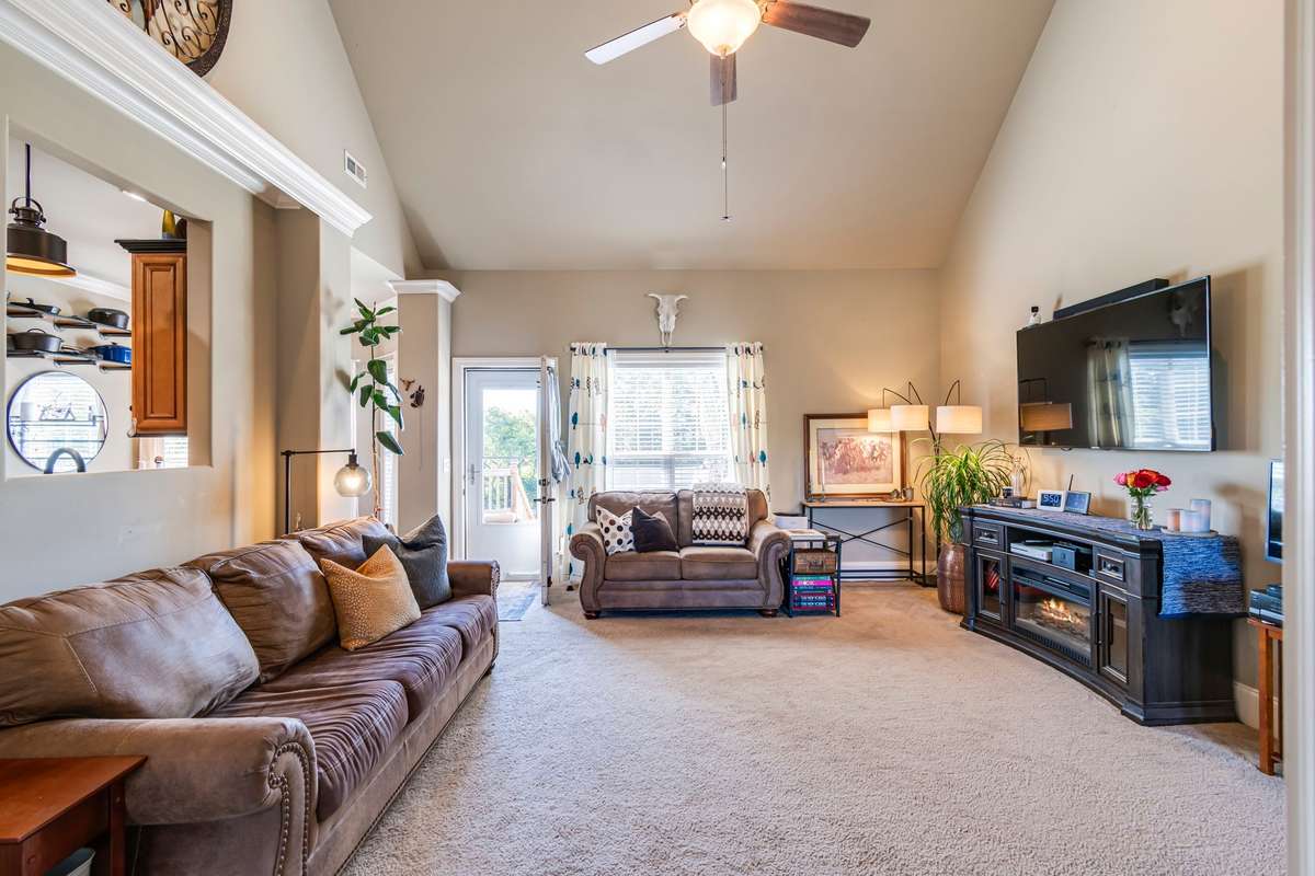 Pass through from kitchen to living room.