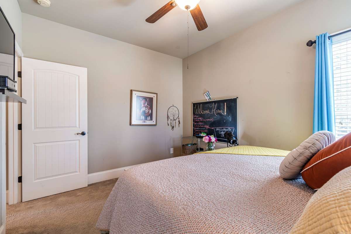 Second bedroom has ceiling fan