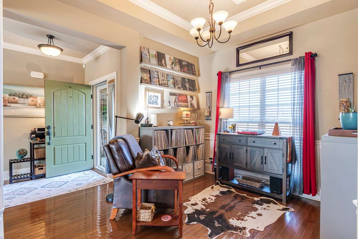 Natural lighting shines through the house.