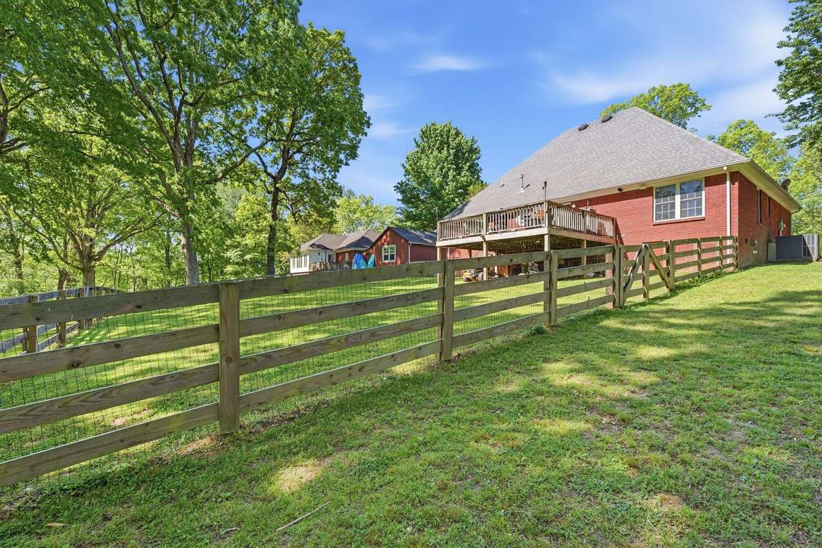 RECENTLY FENCED FOR YOUR PETS, THIS GIVES THE LOOK OF HOW MUCH PRIVACY YOUR BACKYARD WILL OFFER.