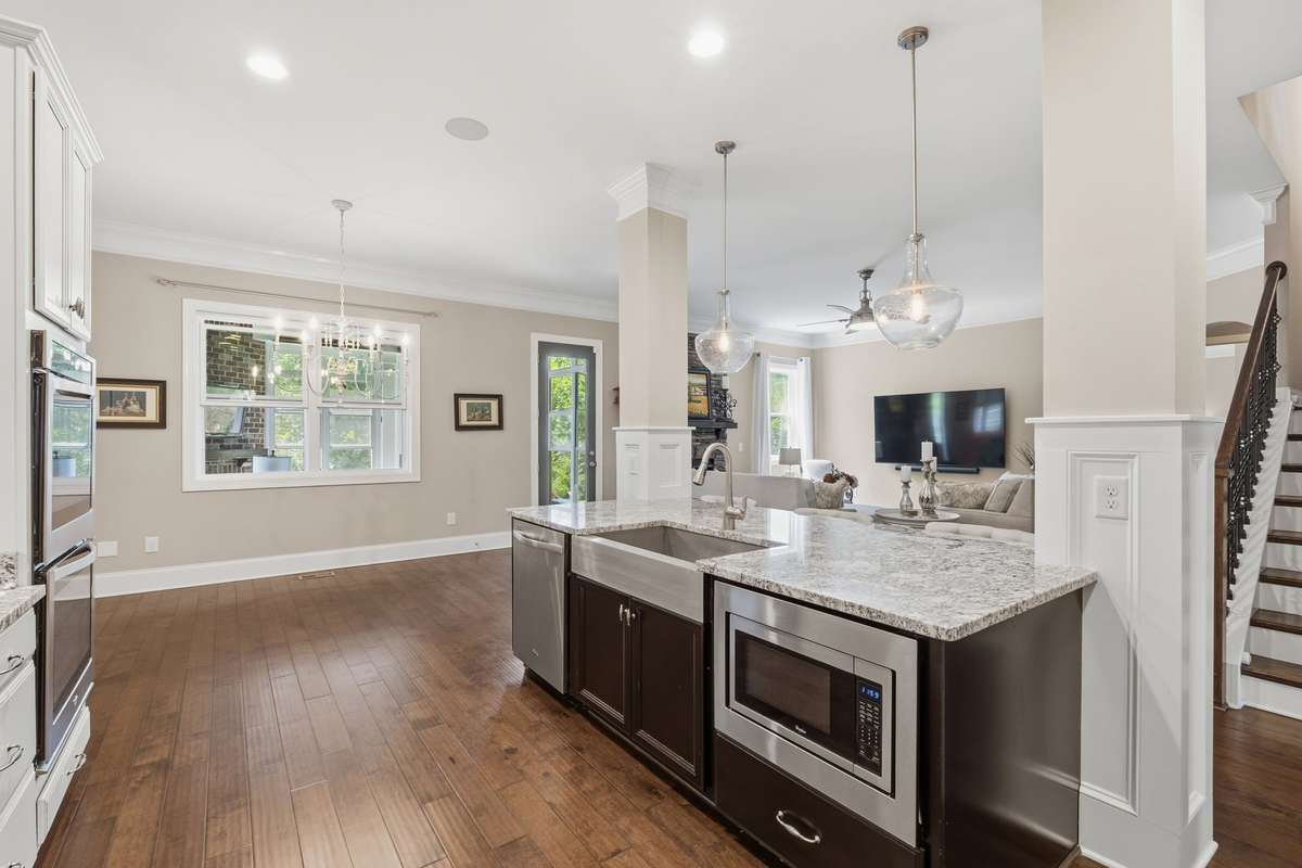 Undercounter Microwave and all Stainless Steel appliances.  Refrigerator remains.
