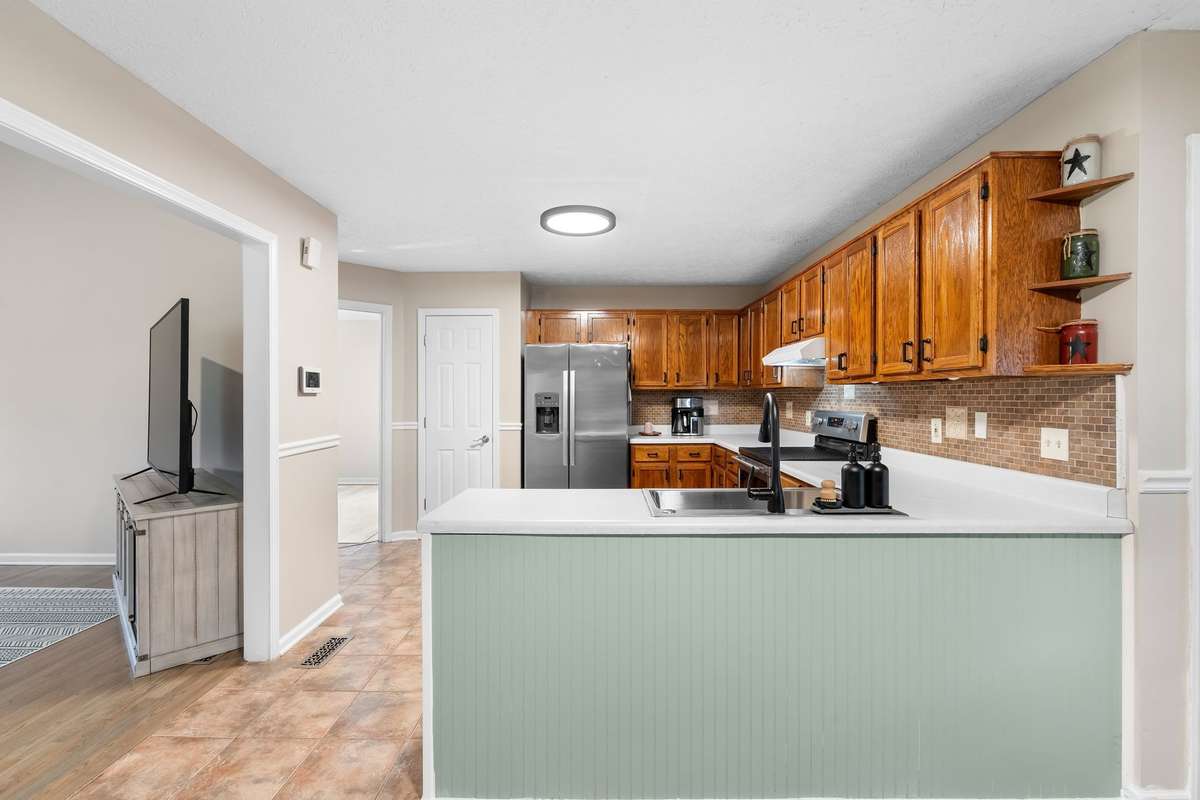 Island with sink and lots of cabinet storage!