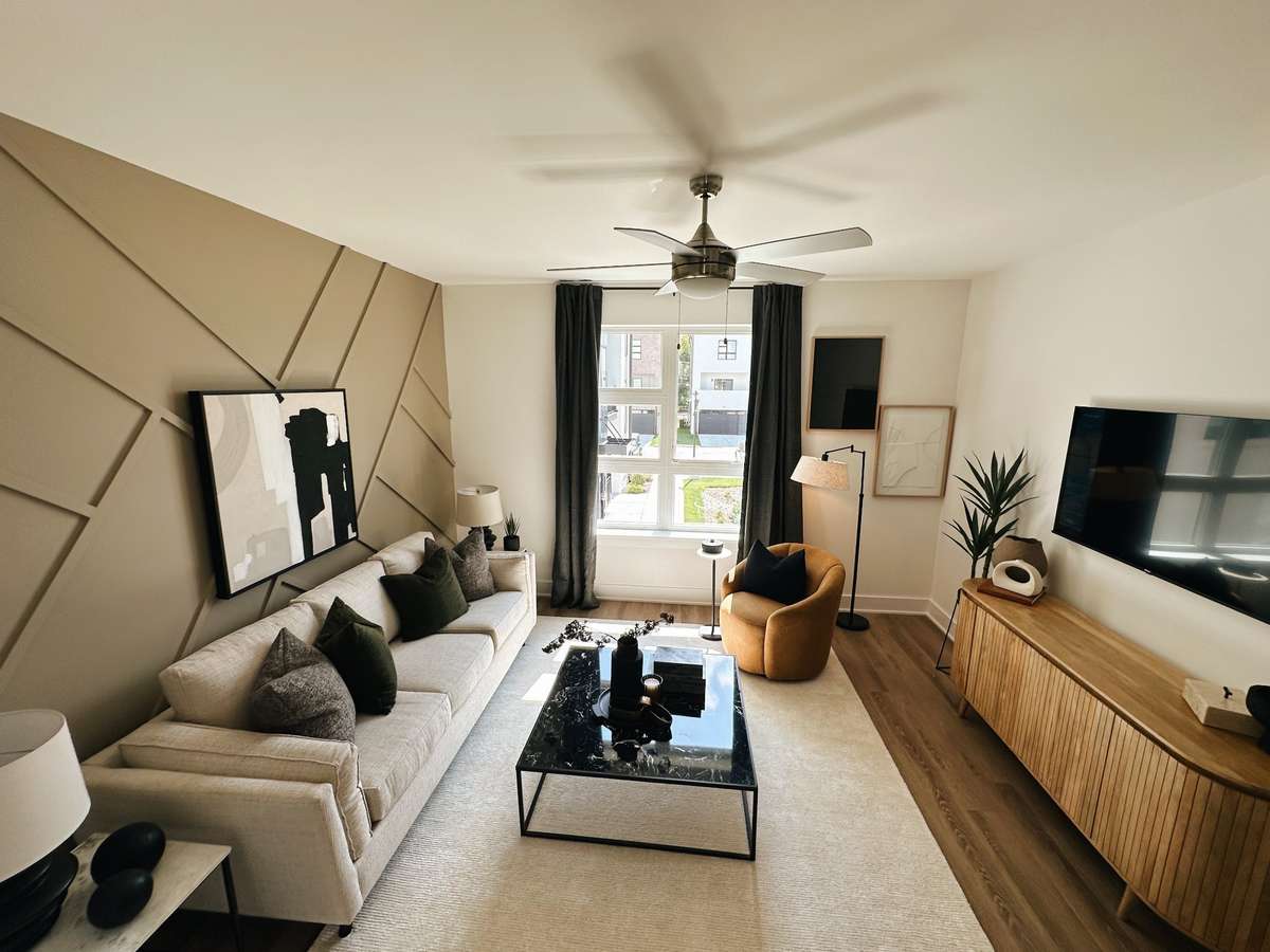 Living room filled with lots of natural light!