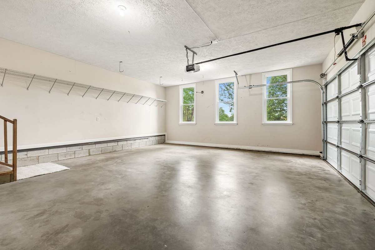 This garage was so clean, we needed a picture! The garage door is new!