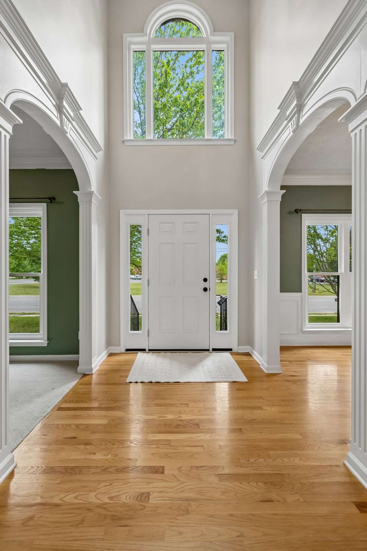 A look toward the front door with this massive Foyer entrance!