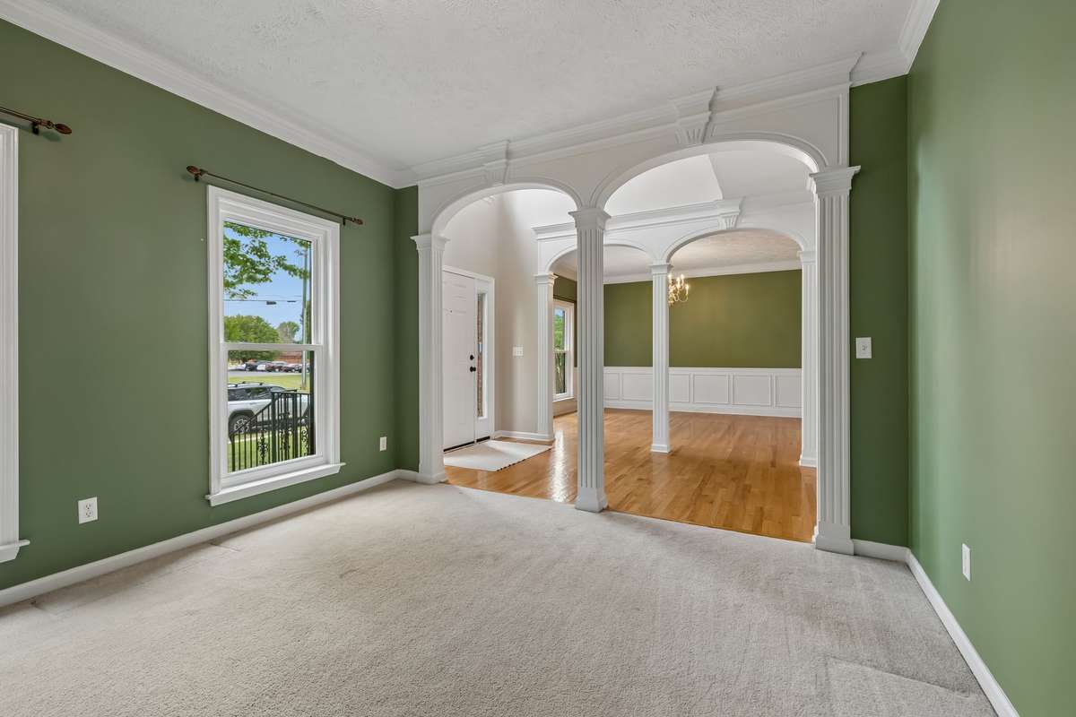A look toward the Foyer and formal Dining area across the way!