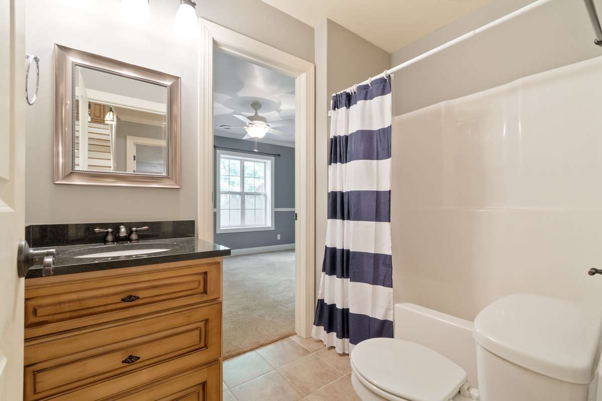 Full bath on lower level