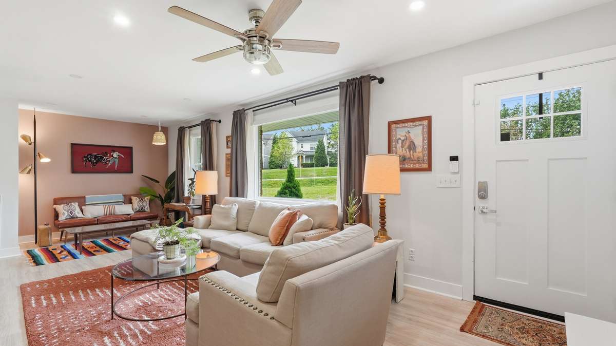 Living and front door