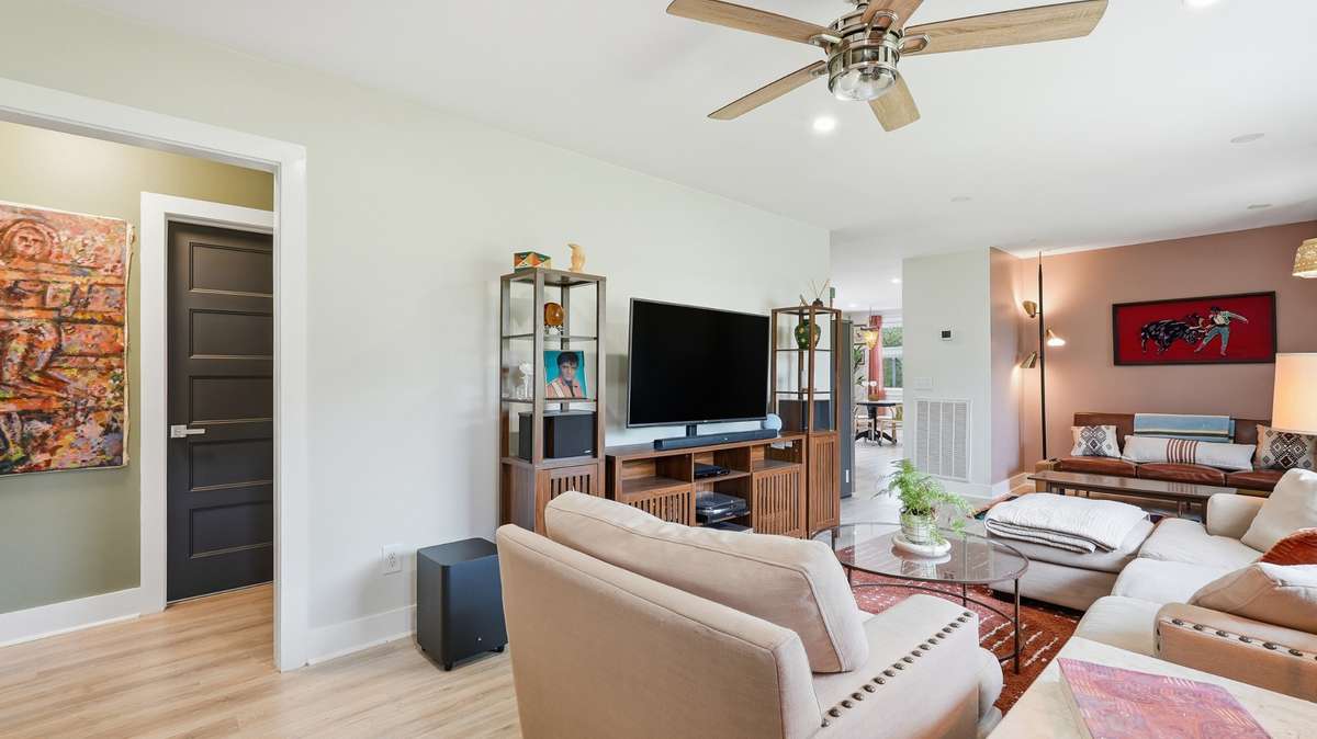 Three bedrooms to back left side of home, these share a bathroom