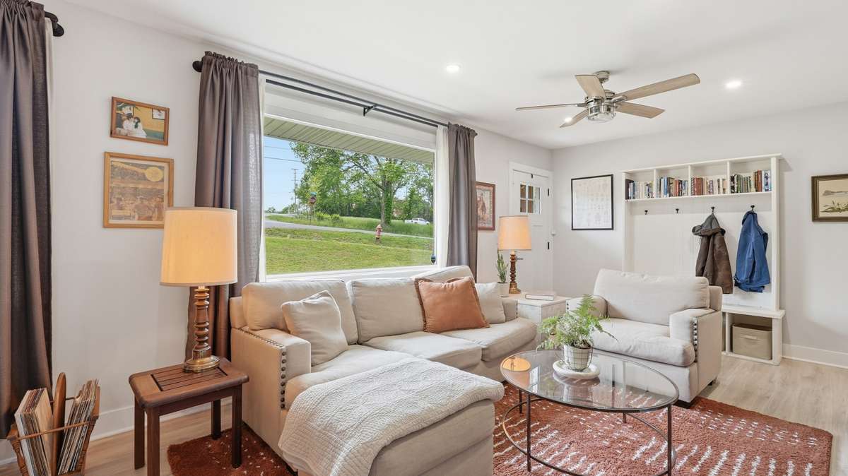 Open and well lit living room
