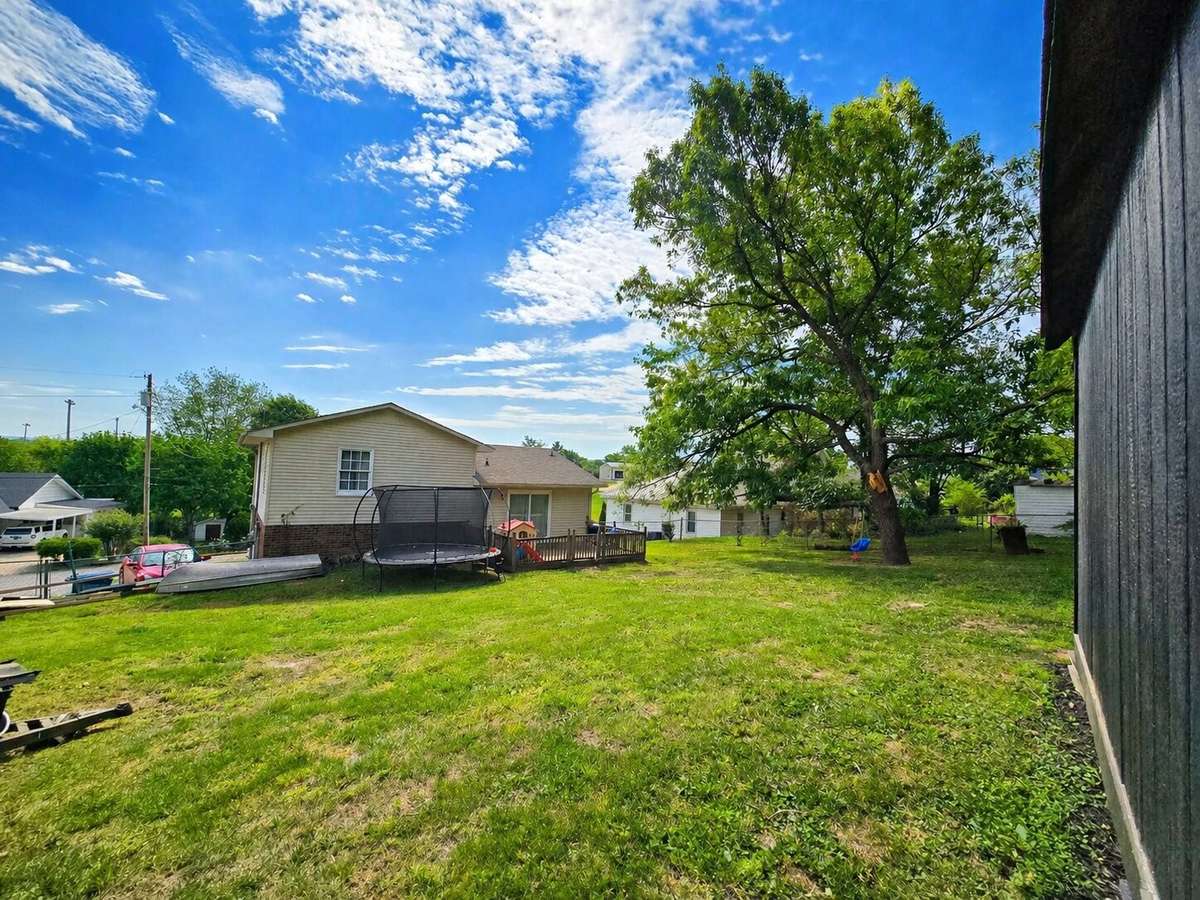 Fenced in back yard