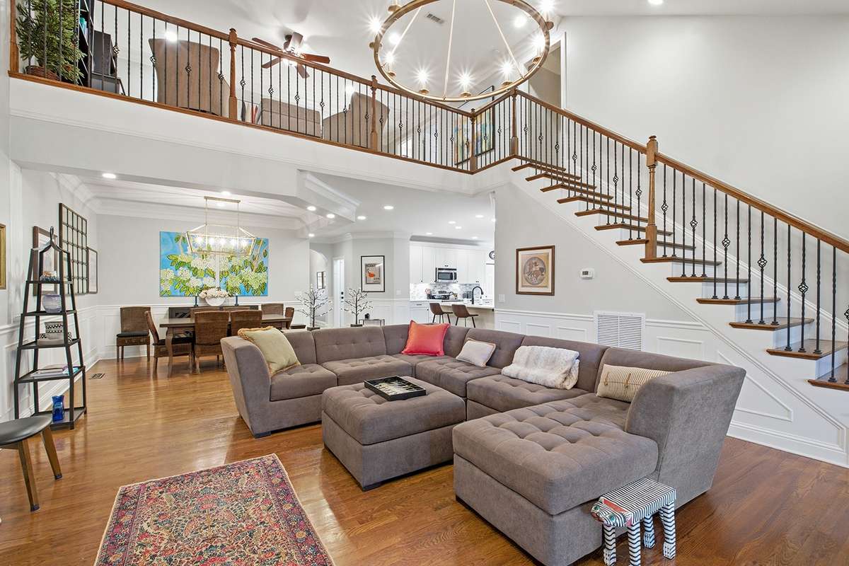 Hardwood floors + wainscoting throughout