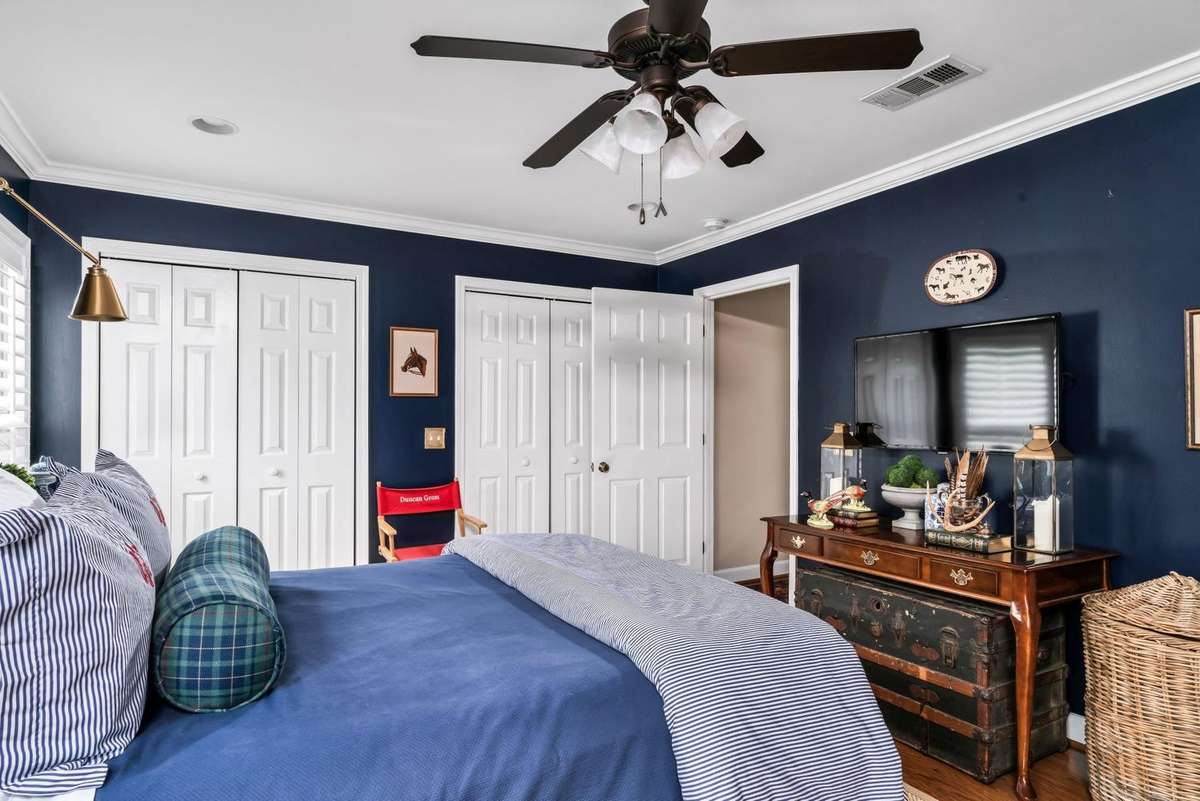 Two Closets with organization systems to maximize storage.