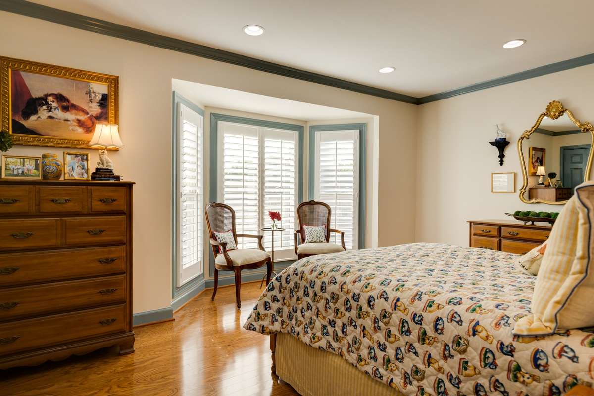 Guest Room is also over-sized and features a bay window with room for a sitting area.