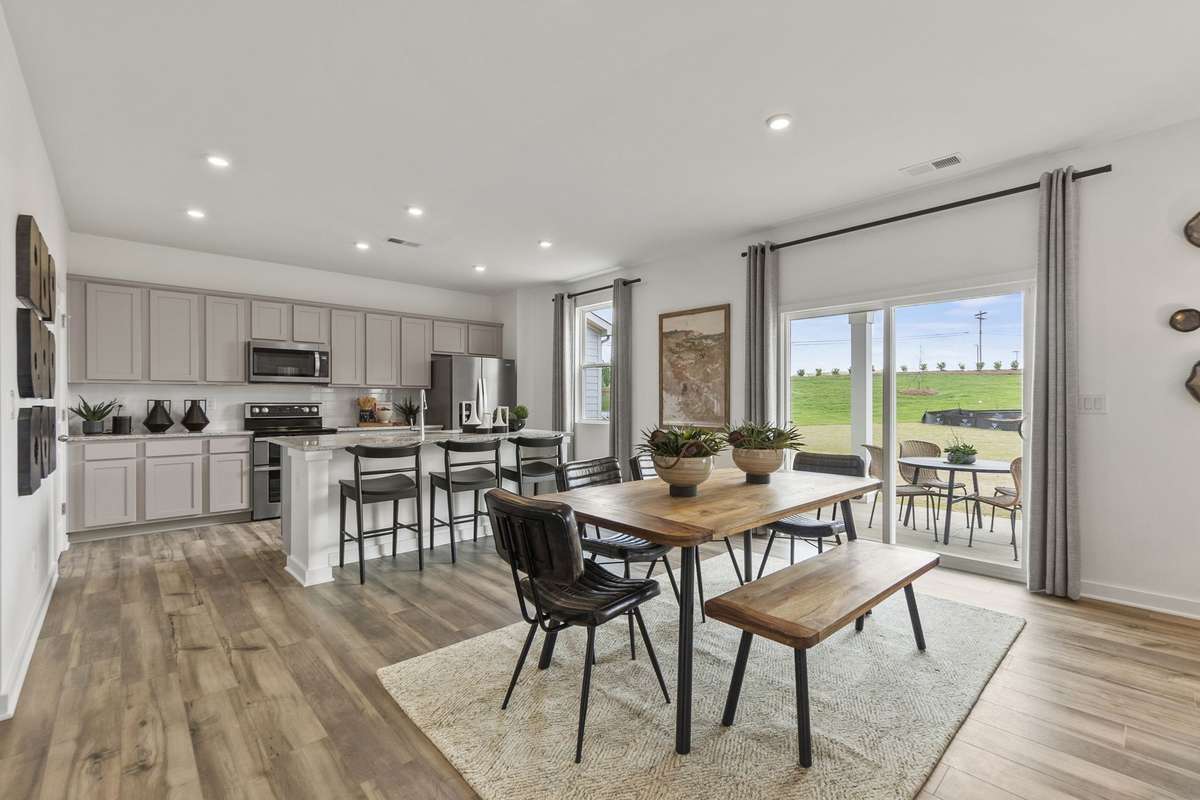 Dining and Kitchen space
(furnished model home photo)