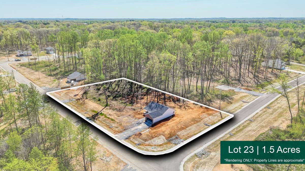 RENDERING ONLY. Property Line placement is APPROXIMATE. Accuracy is NOT guaranteed and SHOULD be verified by Buyer/Buyers Agent.
