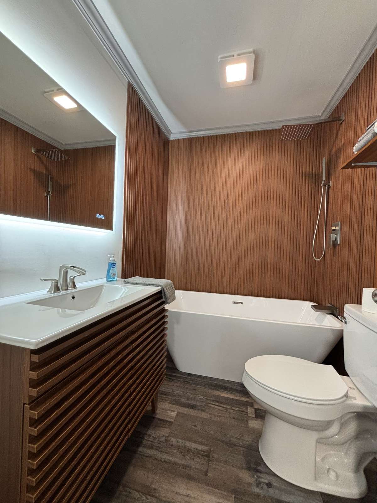 New Luxury Bath! Soaking Tub and Bluetooth Mirror